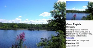 Coon Rapids lake